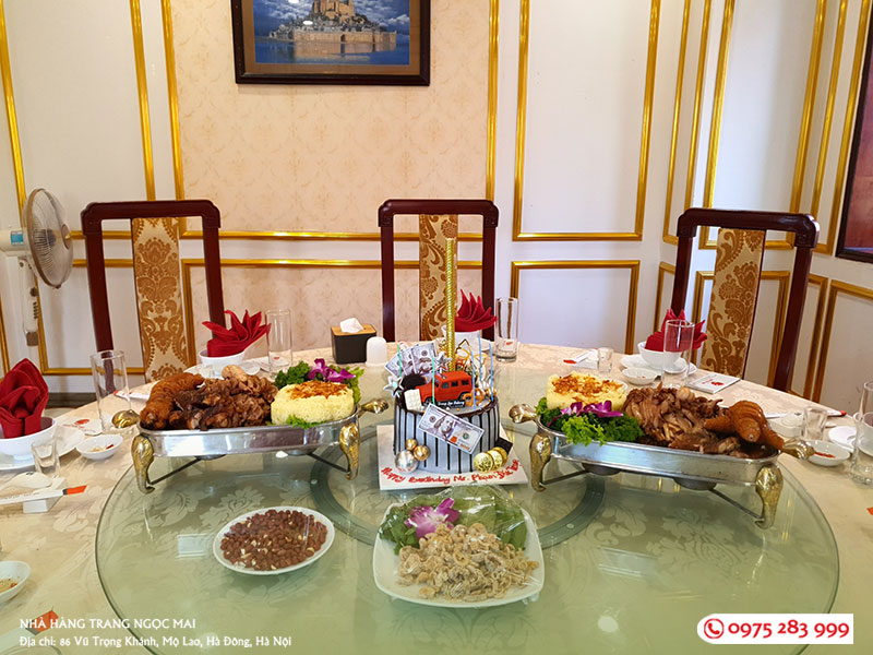Địa điểm tổ chức sinh nhật tại Hà Nội hoàn hảo cho gia đình Menu đa dạng và được trình bày bắt mắt, ngon mắt ngon miệng